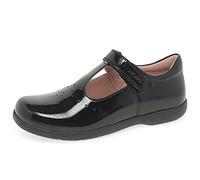 Geox Kids' School Shoes Naimara Patent Leather T-Bar Black UK 9