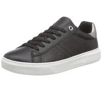 Geox Girl's J Nettuno Sneaker, Black Dk Silver, One Size