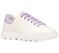 Geox Girl's J Puffypop Sneaker, White Lilac, 1 UK