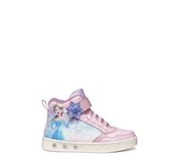 Geox J Skylin Girl Sneaker, Pink, 7.5 UK Child