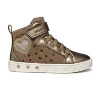 Geox Girls J Skylin Sneaker, Dk Beige Platinum, 2 UK