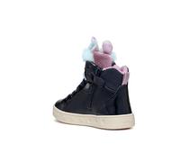 Geox J Skylin Girl A Sneaker, Navy/Multicolor, 1 UK