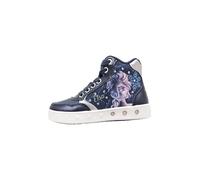 Geox Girls J Skylin Sneakers, Navy Platinum, 13 UK