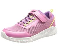 Geox Girls J Sprintye D Sneakers, Fuchsia Lime, 4 UK