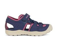 Geox Girls J Vaniett Girl Sandal, Navy Fuchsia, 2.5 UK