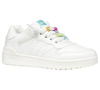 Geox Girl's J Washiba D Sneaker, White Multi-Coloured, 1 UK