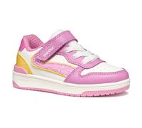 Geox Girl's J Washiba Girl a Sneaker, Dk Pink Yellow, 0.5 UK