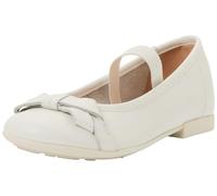 Geox Girl's Jr Plie' A Ballet Flat, White, 1 UK