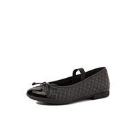 Geox Girls Jr Plie' Ballerina, Black, 12.5 UK