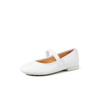 Geox Girls Jr Plie' Ballerina, White, 6 UK