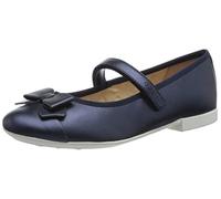 Geox Girls' Jr Plie' Ballet Flat, Navy, 28 EU Schmal