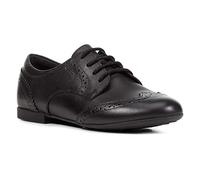 GEOX PLIE Girls Leather Brogue School Shoes Black - UK 4 / EUR 37