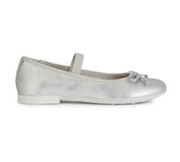 Geox Girl's Jr Plie' D Ballet Flat, Silver, 13 UK Child