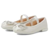 Geox Girls' Jr Plie' D Ballet Flat, White, 6.5 UK