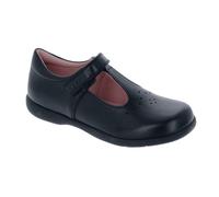 (1 UK, Black) Geox Girls Naimara Perforated Patent Leather Mary Janes