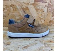 Geox Infant Trottola Leather Trainer - Caramel / Navy