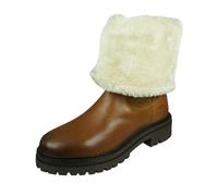 Geox Iridea Womens Suede and Leather Roll down Winter Boots - Cognac