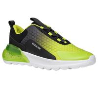 Geox J ACTIVART ILLUMINUS Sneaker, Black/Lime, 10 UK Child