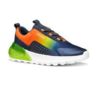 Geox J ACTIVART ILLUMINUS Sneaker, Navy/Lime, 12.5 UK