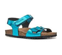 Geox J Adriel Girl C Sandal, Turquoise, 1 UK