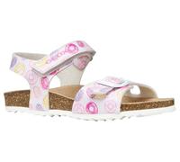 Geox J Adriel Girl C Sandal, White/DK Fuchsia, 25 EU