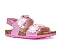 Geox J Adriel Girl D Sandal, Dk Pink/Lt Yellow, 2 UK