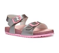 Geox J Adriel Girl I, Girls’ Sandal, Silver/Pink,