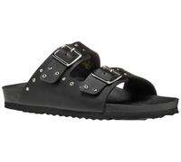 Geox J Adriel Girl J Sandal, Black/Silver, 4.5 UK