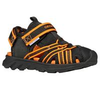 Geox J AIRADYUM BO Sandal, Black/Orange, 32 EU