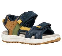 Geox J ALBEN Boy A Sandal, Navy/Ochre, 37 EU