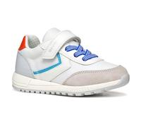 Geox J ALBEN BOY A Sneaker, White/Royal, 1 UK