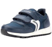 Geox J Albums Boy E Sneaker, Navy-White, 2.5 UK