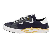 Geox J Alphabeet Boy Sneaker, Navy Yellow, 2.5 UK