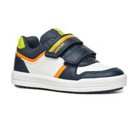 Geox J Arzach BOY A Sneaker, Navy/Fluo Green, 10 UK Child