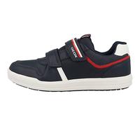 Geox J Arzach Boy Sneaker, Navy red, 1 UK Child