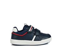 Geox J Arzach Boy Sneaker, Navy red