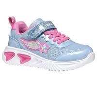 Geox J Assister Girl B Sneaker, Sky/Pink, 10 UK Child