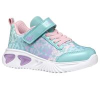 Geox J Assister Girl B Sneaker, Turquoise/Pink, 2 UK