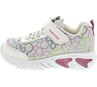 Geox J Assister Girl D Sneaker, White Multi-Coloured, 1.5 UK