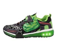 Geox J BAYONYC BOY Sneaker, Black/Green, 1 UK