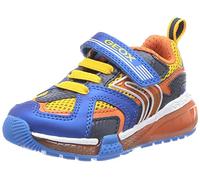 Geox J Bayonyc Boy Sneaker, Lt Blue Yellow, 7.5 UK Child