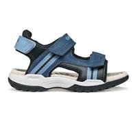 Geox J Borealis Boy A Sandal, Denim/Black, 26 EU