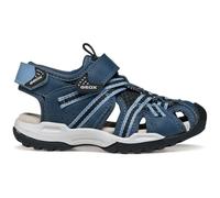 Geox J Borealis Boy B Sandal, Denim/Black, 25 EU