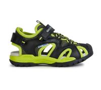 Geox J Borealis Boy C Sandal, Black Lime, 7 UK Child
