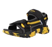 Geox J Borealis BOY E Sandal, Black/Yellow, 1 UK