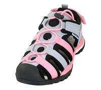 Geox J Borealis Girl Sandal, Grey black, 1.5 UK