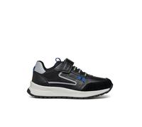 Geox J BRIEZEE BOY A Sneaker, Black/White, 4.5 UK