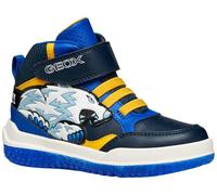 Geox J BUZZERLIGHT BOY Sneaker, Navy/Yellow, 5 UK