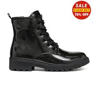 Geox J Casey Girl G Ankle Boot, Black, 6 UK