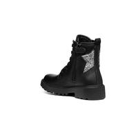 Geox J CASEY GIRL G, Ankle Boot, BLACK/DK SILVER,